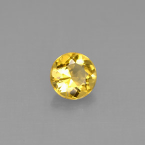 Béryl jaune naturelle coupe roude, 0,56 ct, VS
