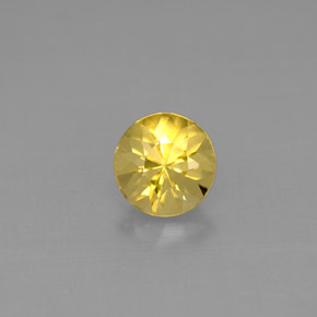 Béryl jaune naturelle coupe roude, 0,73 ct, VS