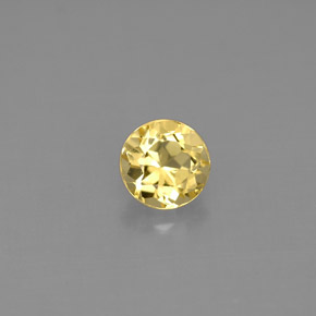 Béryl jaune naturelle coupe roude, 0,60 ct, VS