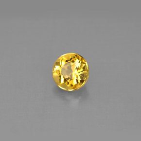 Béryl Jaune doré naturelle Coupe roude, 0.66 ct, VS