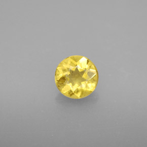 Béryl jaune naturelle coupe roude, 0,70 ct, VS