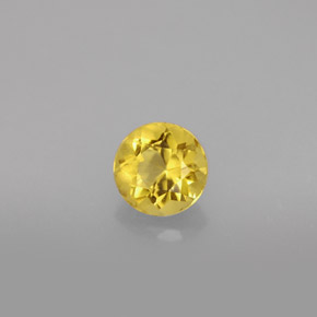 Béryl jaune naturelle coupe roude, 0,82 ct, VS