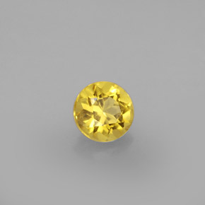 Béryl jaune naturelle coupe roude, 0,82 ct, VS