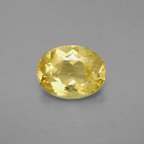 Béryl jaune naturelle coupe ovale, 1,51 ct, VVS-VS
