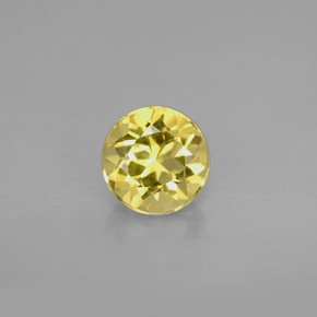 Béryl jaune naturelle coupe roude, 1,24 ct, VVS-VS