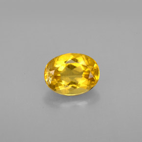 Béryl jaune naturelle coupe ovale, 1,21 ct, VS