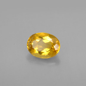 Béryl jaune naturelle coupe ovale, 1,21 ct, VS