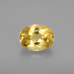 Béryl Jaune doré naturelle Coupe ovale, 1.11 ct, VS
