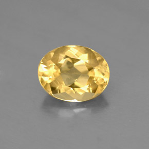 Béryl Jaune doré naturelle Coupe ovale, 1.69 ct, VS