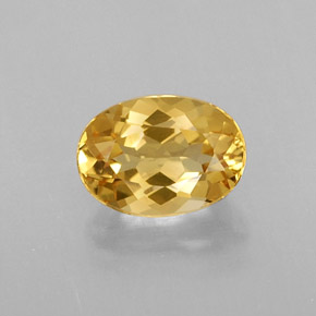 Béryl jaune naturelle coupe ovale, 0,79 ct, VVS