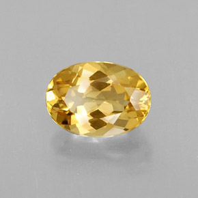 Béryl jaune naturelle coupe ovale, 0,79 ct, VVS