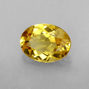 Béryl jaune naturelle coupe ovale, 0,96 ct, IF