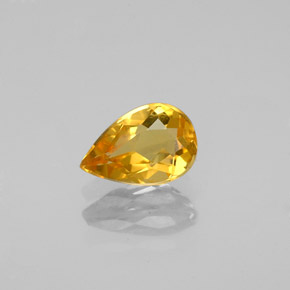 Béryl jaune naturelle en forme de poire, 0,60 ct, VS-SI