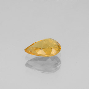 Béryl jaune naturelle en forme de poire, 0,60 ct, VS-SI