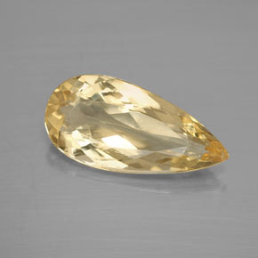 Béryl Jaune doré naturelle En forme de poire, 4.05 ct, VS-SI