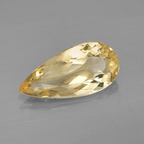 Béryl Jaune doré naturelle En forme de poire, 4.05 ct, VS-SI