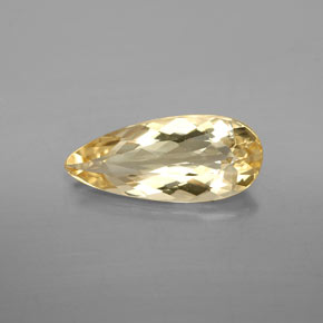 Béryl jaune naturelle en forme de poire, 3,10 ct, VVS-VS