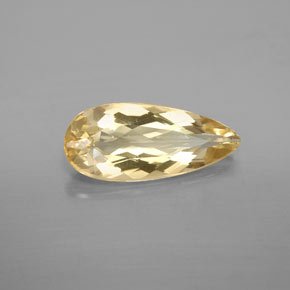 Béryl jaune naturelle en forme de poire, 3,10 ct, VVS-VS