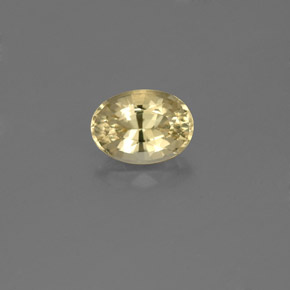 Béryl Jaune doré naturelle Coupe ovale, 0.56 ct, VVS-VS