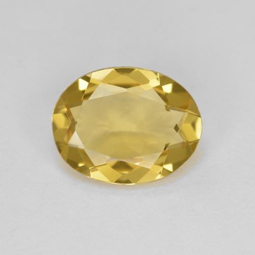 Béryl jaune naturelle coupe ovale, 2,00 ct, VVS-VS