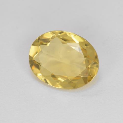Béryl jaune naturelle coupe ovale, 2,00 ct, VVS-VS
