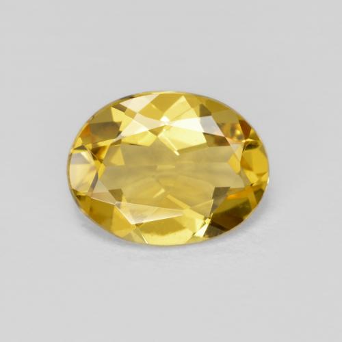 Béryl Jaune foncé naturelle Coupe ovale, 1.48 ct, VS