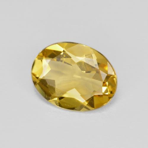 Béryl Jaune foncé naturelle Coupe ovale, 1.48 ct, VS