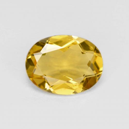 Béryl Jaune foncé naturelle Coupe ovale, 1.57 ct, VS