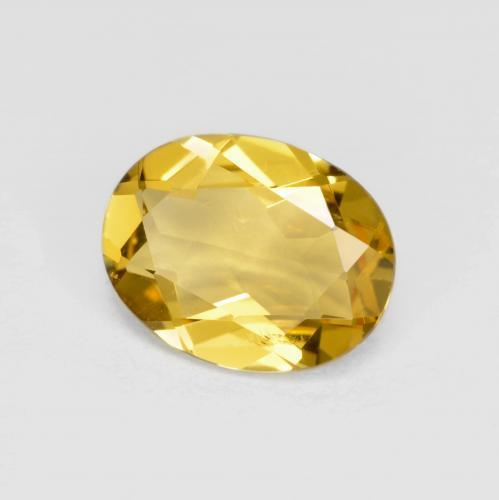 Béryl Jaune foncé naturelle Coupe ovale, 1.57 ct, VS