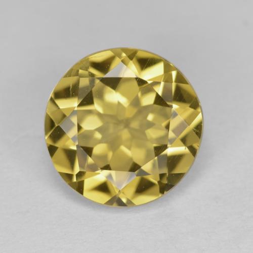 Béryl Jaune automnal naturelle Coupe roude, 2.85 ct, VS