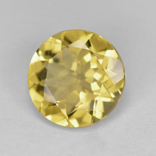 Béryl Jaune automnal naturelle Coupe roude, 2.85 ct, VS
