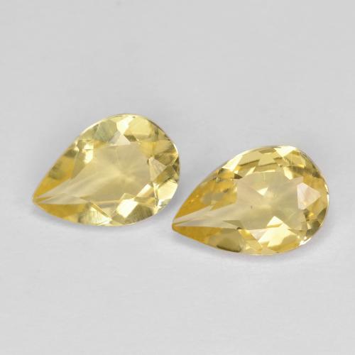 Achetez naturel 0.90ct Jaune moyen Béryl gems, En forme de poire, En provenance Madagascar chez GemSelect. En stock, livraison internationale!