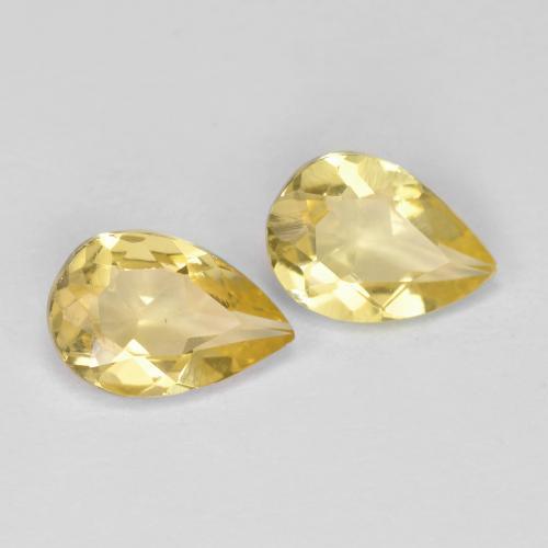 Achetez naturel 0.90ct Jaune moyen Béryl gems, En forme de poire, En provenance Madagascar chez GemSelect. En stock, livraison internationale!
