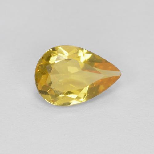 Béryl Doré jaunâtre naturelle En forme de poire, 0.56 ct, VVS