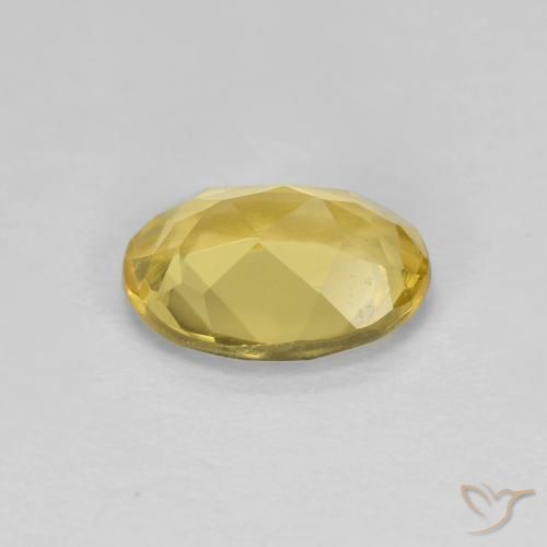Béryl Jaune clair naturelle ovale, 1.14 ct, VVS-VS