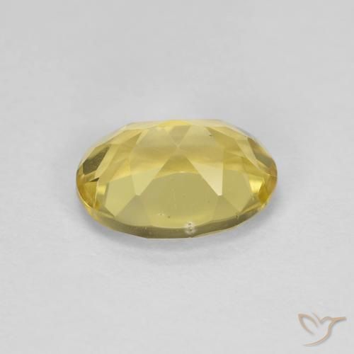 Béryl Jaune Dijon naturelle ovale, 1.33 ct, VVS-VS