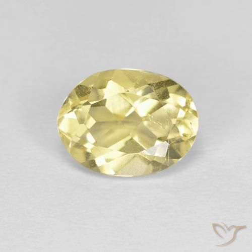 1.27ct Naturel Jaune clair Béryl, ovale, VVS-VS