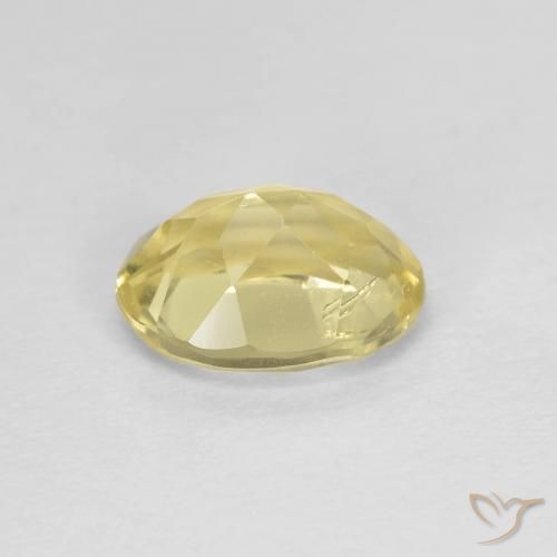 Béryl Jaune clair naturelle ovale, 1.27 ct, VVS-VS