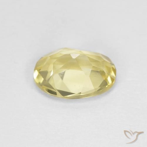 Béryl Jaune clair naturelle ovale, 1.16 ct, VVS-VS