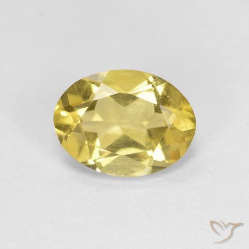1.21ct Naturel Jaune moyen-léger Béryl, ovale, VVS-VS