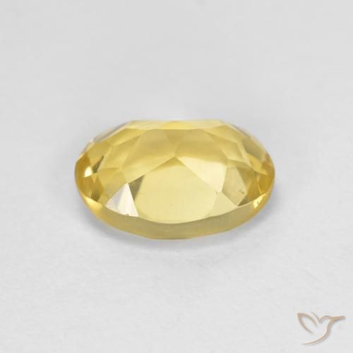 Béryl Jaune Dijon naturelle ovale, 1.22 ct, VVS-VS