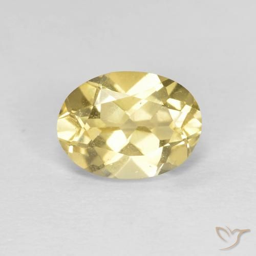 1.27ct Naturel Jaune Dijon Béryl, ovale, VVS-VS