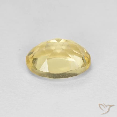 Béryl Jaune Dijon naturelle ovale, 1.27 ct, VVS-VS