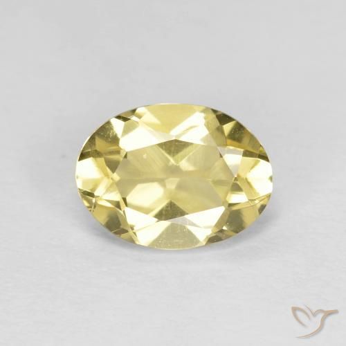 1.15ct Naturel Jaune lagune léger Béryl, ovale, VVS-VS