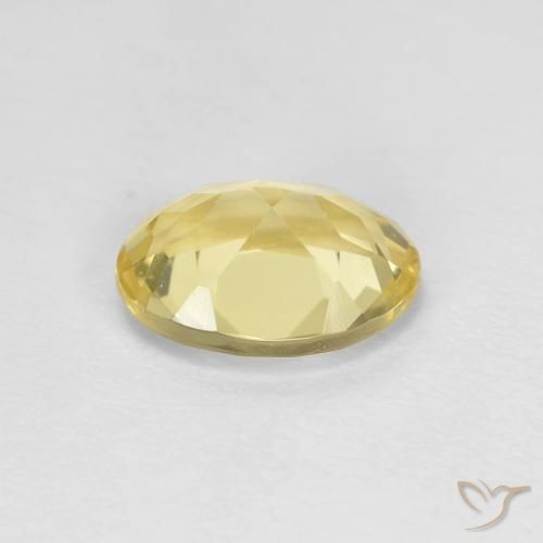 Béryl Jaune lagune léger naturelle ovale, 1.15 ct, VVS-VS