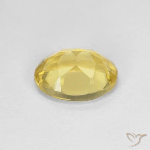 Béryl Jaune Toscane naturelle ovale, 1.29 ct, VVS-VS