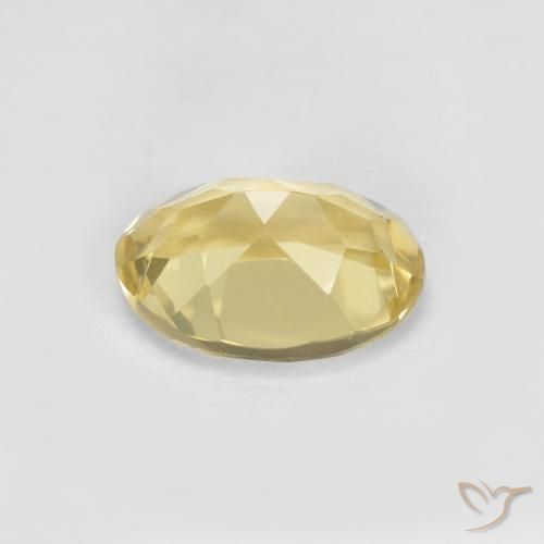 Béryl Jaune Dijon naturelle ovale, 1.31 ct, VVS-VS