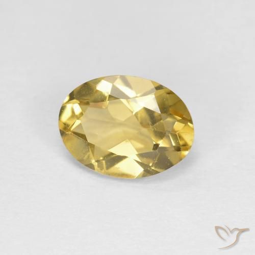 Béryl Jaune royal naturelle ovale, 0.95 ct, VVS-VS