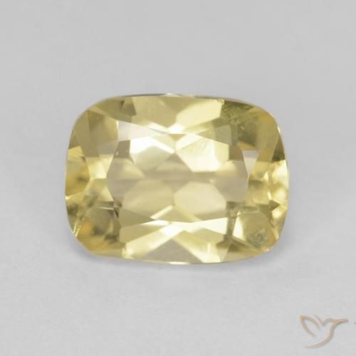 1.32ct Naturel Jaune moyen Béryl, Coussin, VVS