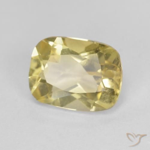 Béryl Jaune moyen naturelle Coussin, 1.32 ct, VVS